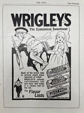 1918 WRIGLEY'S Double Mint Chewing Gum Sweetmeat WWI Child Soldier Print Ad picture