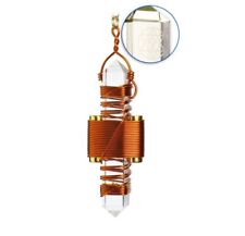 Etheric Weaver Clear Quartz Copper Wire Pendant 14k GF Necklace + Pendulum Chain picture