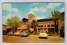 Phoenix AZ-Arizona, Patio At Entrance To Biltmore Hotel, Vintage c1953 Postcard picture