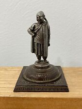 Vintage Antique Asian Silvered Metal Statue / Figurine of Man in Robe picture