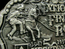 1997 National Finals Rodeo Small Belt Buckle Vintage Hesston Calf Roping New NOS picture