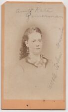 ANTIQUE CDV CIRCA 1870s MAHAN & KELLER GORGEOUS YOUNG LADY NAMED PHILADELPHIA PA picture