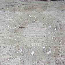Vintage Royal Krona Bellis Candle Holder Round Multi MCM Clear Glass Flowers picture