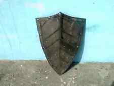 Antique Cosplay Heater Shield Battle Medieval Leaf Pointed Shield Reenactment picture