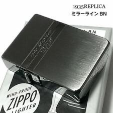 Zippo Lighter Mirror Line 1935 Reprint Black Nickel picture