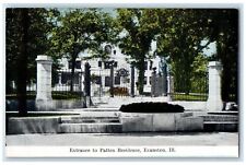 c1920's Entrance To Pattern Residence House Building Evanston Illinois Postcard picture