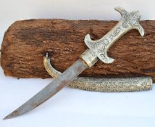 Khanjar Carved Authentic Vintage Berber Moroccan Islamic Dagger Heavy Tribal picture