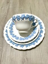 Wedgewood Queens Embossed Ware Lavender on Cream Tea cup , Saucer and Plate set picture