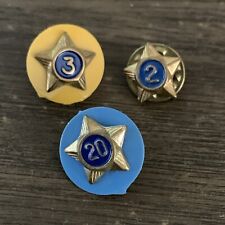 Lot Of 3 BSA Boy Scouts Of America Years Star Pins 2, 3, 20 picture