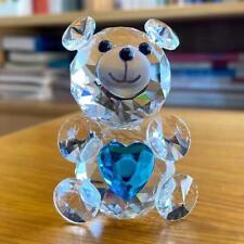 Figurine Animal Bear Love Heart Crystal Romantic Decor Multicolor Carved Small picture