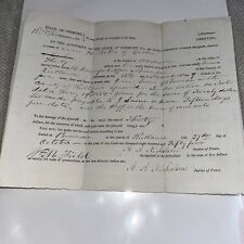 1854 Pre Civil War Notice to Appear: Loren Baker Genealogy Goshen Vermont VT picture