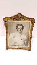 Antique Hand Painted Wood Orientalist frame, Signed picture