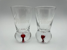 Vintage di Amore Shot Glasses With Red Bubble, Set of 2 picture
