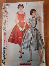 Simplicity Dress Pattern 1058 Womens Size 10 Bust 28 Full Skirt Dress,... picture