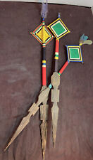Vtg UNIQUE Childs Camp Craft Native American Indian School Folk Art? Wood Arrow picture