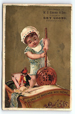 c1880 FREDERICKTOWN OHIO M.J. SIMONS & SON DRY GOODS VICTORIAN TRADE CARD P2820G picture