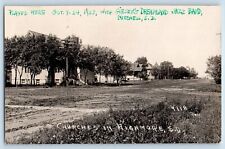 Highmore South Dakota SD Postcard RPPC Photo Churches Dirt Road c1910's Antique picture