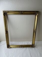 Vintage Antique Gold Tone Ornate Wood  Frame 23”X 19” Artwork Hoe Decor Large picture