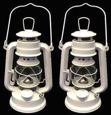  8 Inch White Hurricane Kerosene Oil Lantern Hanging Light / Lamp picture