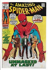 AMAZING SPIDER-MAN #87 (1970). Peter Parker reveals Spidey identity. Lee/Romita. picture