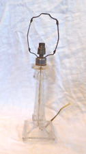 Etched Clear Glass Electric Candlestick Lamp Needs Wire picture