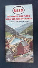 1949 Delaware Maryland Virginia road map Esso oil West picture