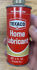 1960s Texaco home lubricant metal can 4 Oz tall spout 1/2 full  picture