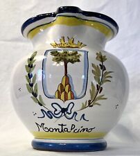 IL Coccio Italy Water Pitcher Jug Hand Painted Terra Cotta Monte’Cino Olive Tree picture