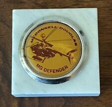 McDonnell Douglas MG Defender Paperweight Marble Base Made Italy Helicopter 2” picture