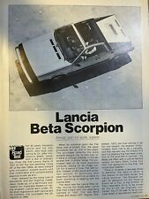1976 Road Test Lancia Beta Scorpion illustrated picture