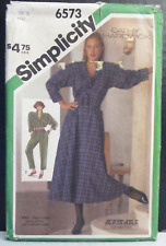 Simplicity Pattern 6573 Misses Dress & Jumpsuit Size 10 Bust 32 1/2