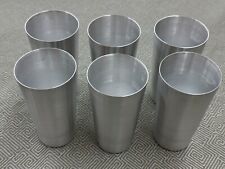 NEW 6 Pcs Aluminum Tumblers Drinking Glasses Vintage Retro Metal Cup 12 fl ounce picture