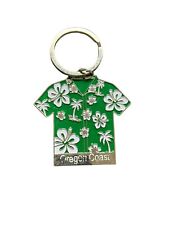 Oregon Coast Green Hawaiin Shirt Tropical Keychain Ring Souvenir Travel Beach picture