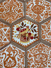 Jonelle 1980 ‘Alhambra’ Tangerine&Pantry White Bird&Floral cotton FQ 56x46 picture