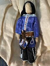 Very Vintage Native American Iroquois Corn Husk Boy in Beaded Clothes Mid-20th C picture