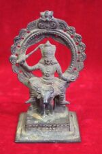 Brass Durga Statue 1900s Old Vintage Antique Home Decor Collectible PH-84 picture
