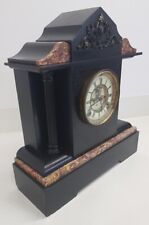 Chiming Mantle Clock Large Vintage Ansonia Slate open Escapement Very Handsome.  picture