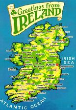 Map Greetings From Ireland Postcard picture