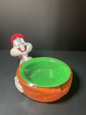 NEW 1996 Vintage Looney Tunes Buggs Bunny Bowl Holder W/bowl Warner Bros picture