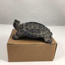 Japanese Cast Iron Hisabi Turtle Figurine Statue Paperweight Home Garden Decor picture