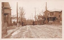 RPPC Peru IN Indiana Disaster 1913 Flood Flooding Main Street Photo Postcard C33 picture