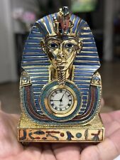 Rare Franklin Mint King Tut Clock 4.5” Limited Edition picture