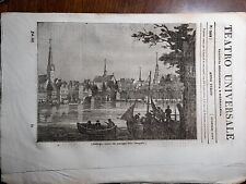 HAMBURG Hanseatic League_GLASGOW Trongate_Vintage original italian magazine 1836 picture