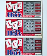 1996 NEW UNCUT CALIFORNIA STATE LOTTERY 10 SCRATCHER TICKET SCRATCH OFF VTG ACE picture