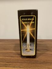 Vintage Solid Brass Candle Lamps Electric #2384 picture
