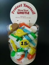 1960 Dime Store 15 Cent Counter Display W/ 52 Colorful Whistles New Old Stock picture