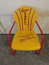 1950s Shell Motor Oil  Gas Station chair        sign picture
