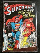 Superman #199 1967 Key DC Comic Book 1st Superman Vs. Flash Race picture