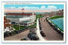 c1920's View Of Ocean Avenue From Loch Arbour Hotel New Jersey NJ Postcard picture