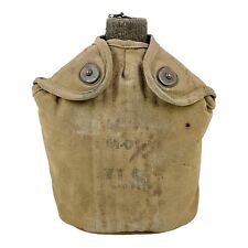 Vtg WW2 Swanson 1944 Aluminum Canteen W Wool Lined Canvas Cover **READ** picture